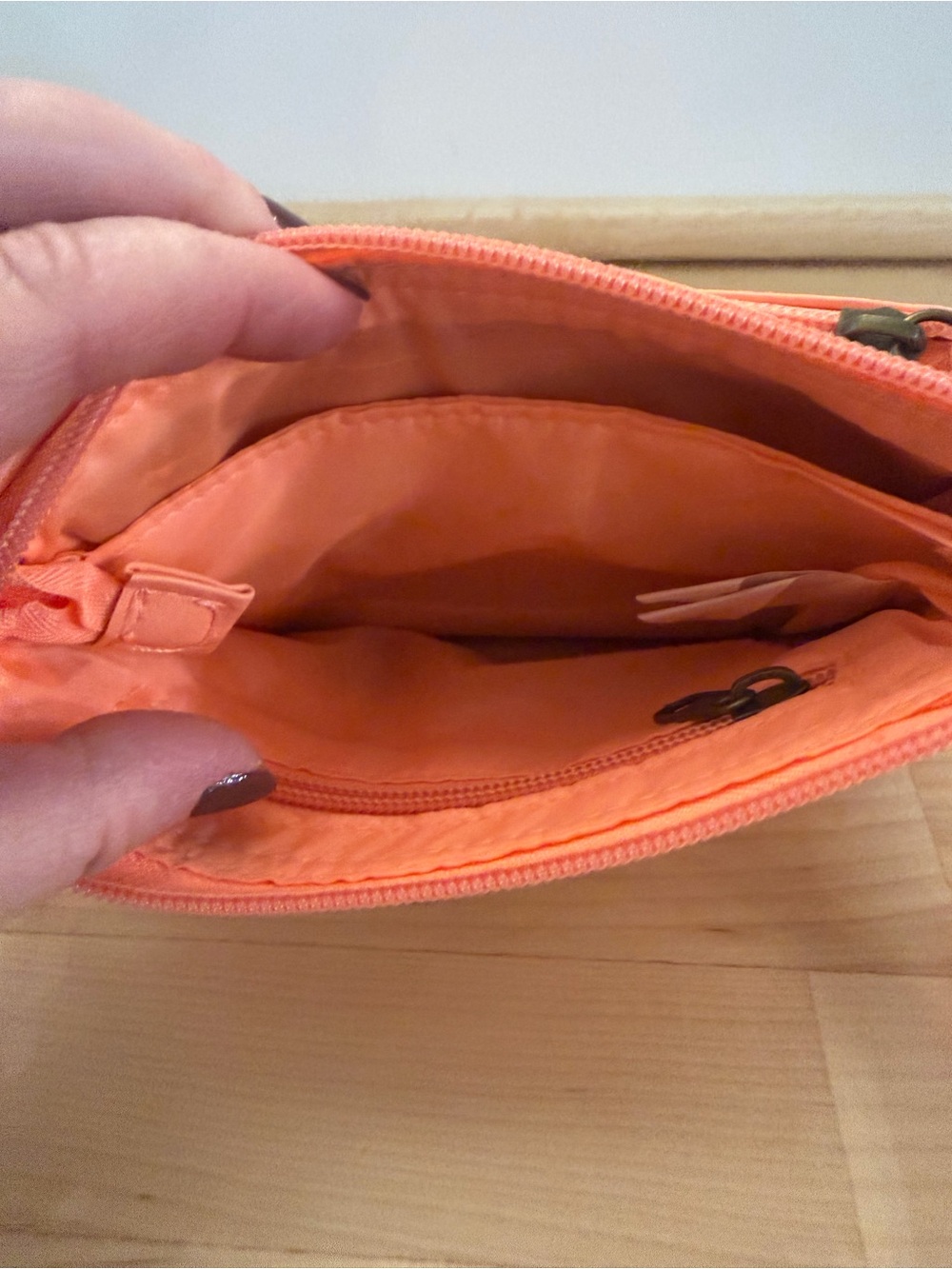 Women’s Wristlet Bag - Coral Pink - Picture 3 of 7